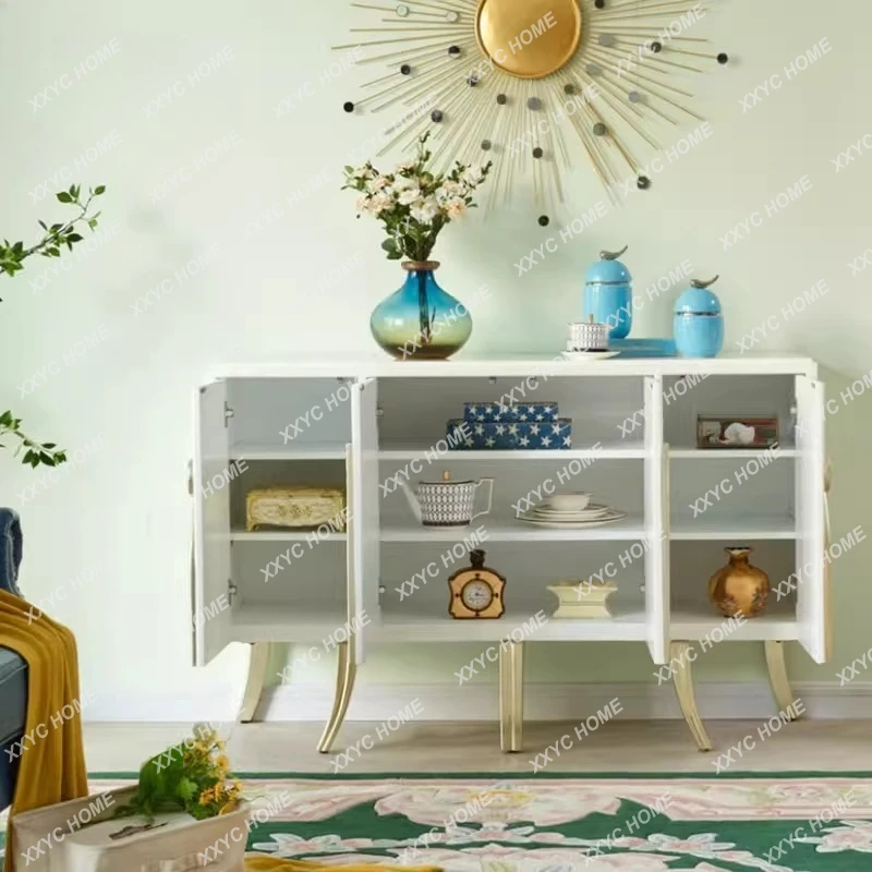 

HHEntry Living Room Entrance Cabinet Light Luxury Solid Wood Partition Decorative Cabinet