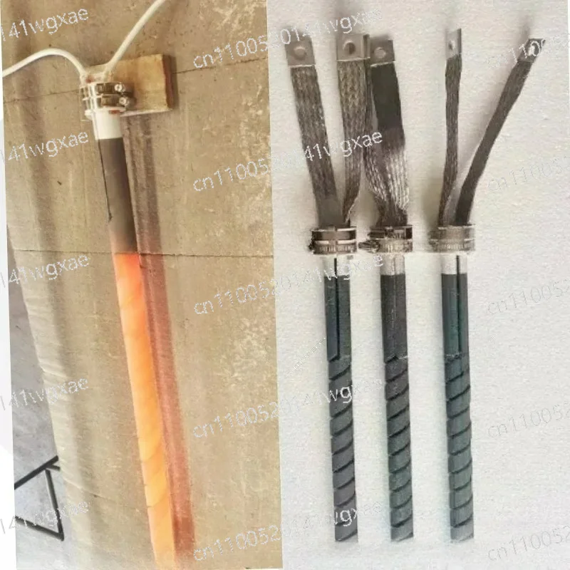 16-45mm SiC Spiral Heating Tube Single Double Thread Silicon Carbide Rod High Temp Resistant Furnace Heating Element