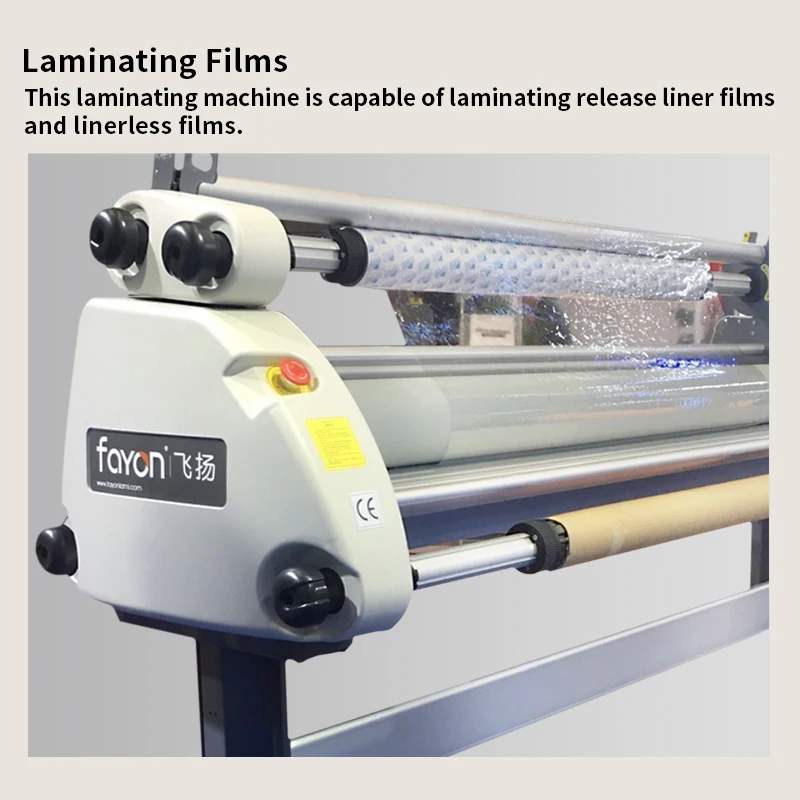 Fayon 1.6m Automatic Roll Laminator Cold Laminating Machine Air Compressor Wide Format Cold Laminator