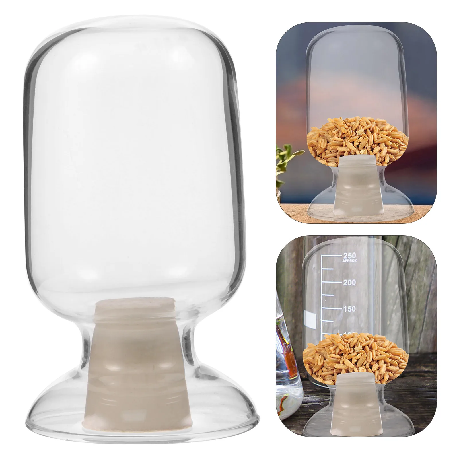 

125ml Glass Laboratory Bottle with Stopper Easy to Use Portable Refillable for Daily Storage of Samples Glass Bottle