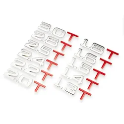 1Pcs New Car 3D Metal Alloy 1.6T 1.8T 2.0T 2.8T Logo Sticker Emblem Badge Decals For Golf Toyota BMW Mazda Ford Audi Honda KIA