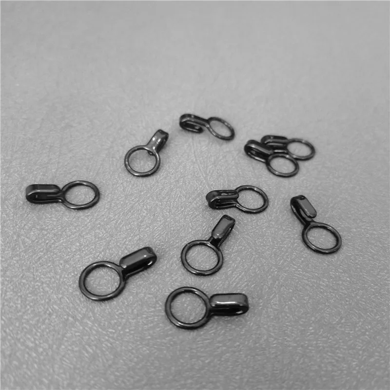 300PCS/Lot Wholesale Nylon Coated O Ring with Hook Clip Underwear Bikini Buckle  Strap Adjuster Bra Metal Swimwear Hook Rings