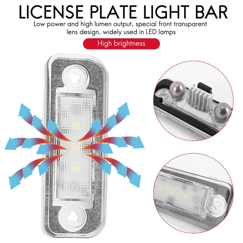 Lampa oświetlenia tablicy rejestracyjnej LED bez błędów dla Benz Mercedes W203 5D W211 R171 W219