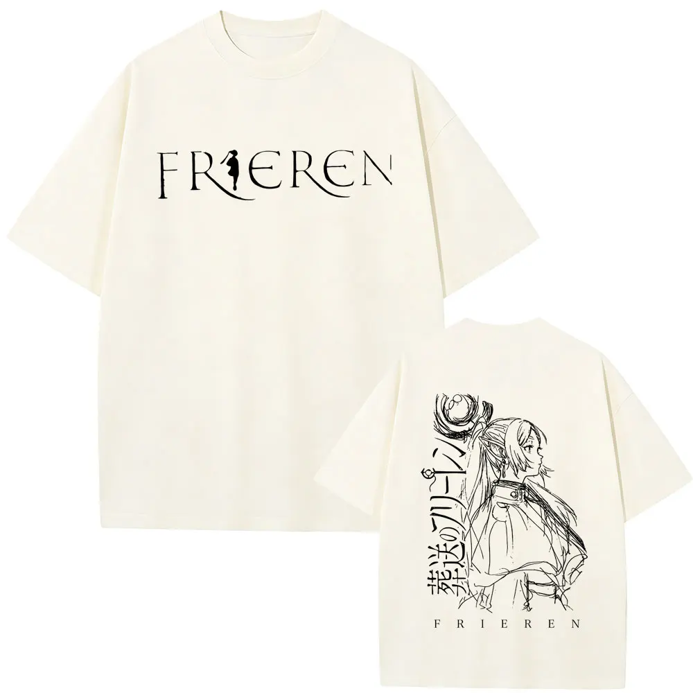 

Anime Frieren Beyond Journey's End Graphic T Shirt Men Women Cotton Casual Oversized T-shirt Unisex Manga Kawaii Humor T-shirts