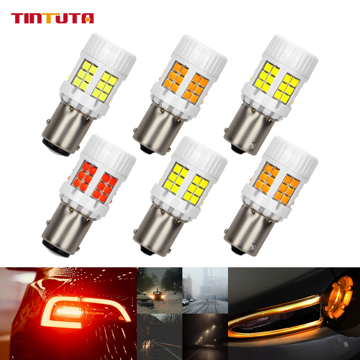 

2/4PCS 1157 BAY15D P21/5W Brake Light 1156 BA15S P21W Day Running Light Backup Light BAU15S PY21W Turn Signal Light 12V for Car