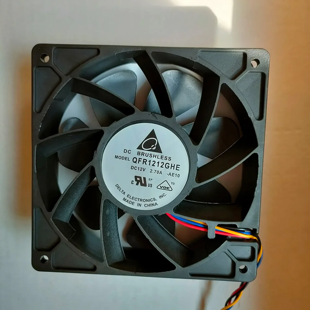 QFR1212GHE 6000RPM PWM مروحة التحكم في السرعة 120X120X38mm 4 سلك 12V 2.7A ل Antminer Bitmain S7 S9 S11 S15 T9 T17 L3 Miner-A69M