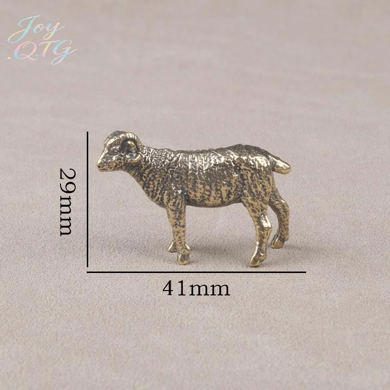 Copper Sheep Desktop Ornament Twelve Zodiac Zodiac Sheep Blessing Cultural Play Tea Pet Ornament Craft Old Bronze Ware New Decor