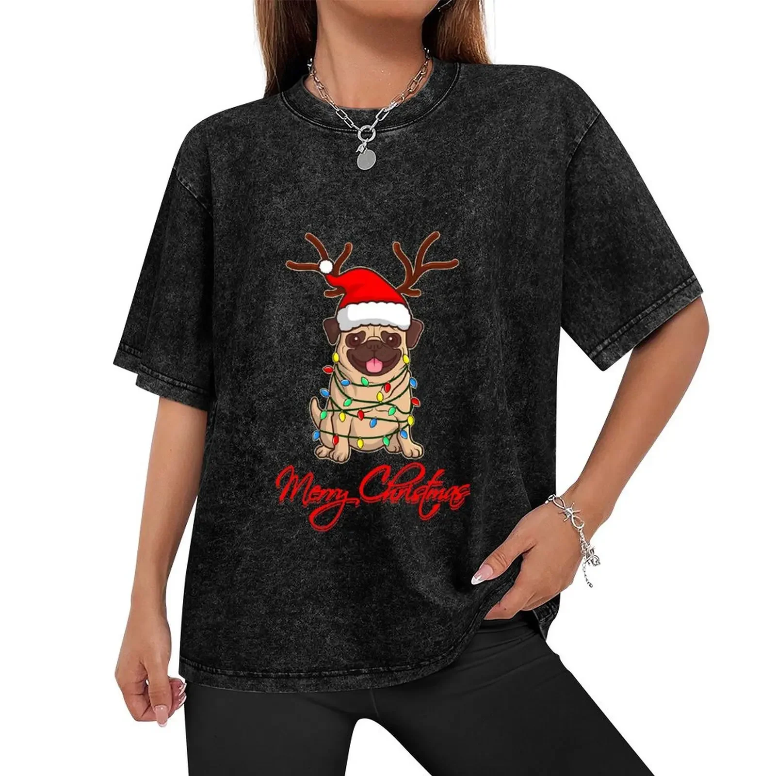 Merry Christmas Pugmas T-Shirt man clothes shirts graphic tees customs design your own new edition mens designer t shirt