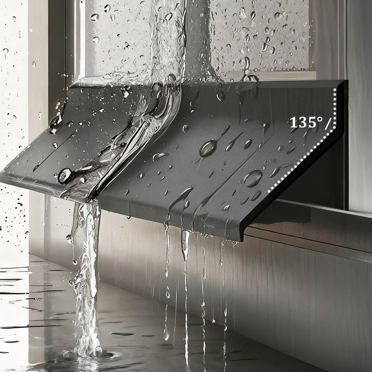 50cm Window Water Blocking Bar Rain Flashing board Sealing Function Window Edge Waterproof Sealing Strip Rubber