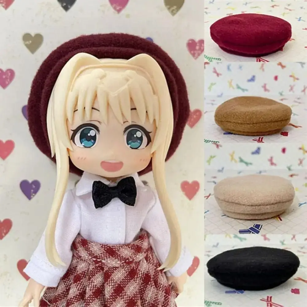 

Changing Clothes 1/12 BJD Doll Beret Hat Dress Up Miniature BJD Dolls Woolen Hat Mini Cute Ob11 Doll Cap 1/12bjd Hat