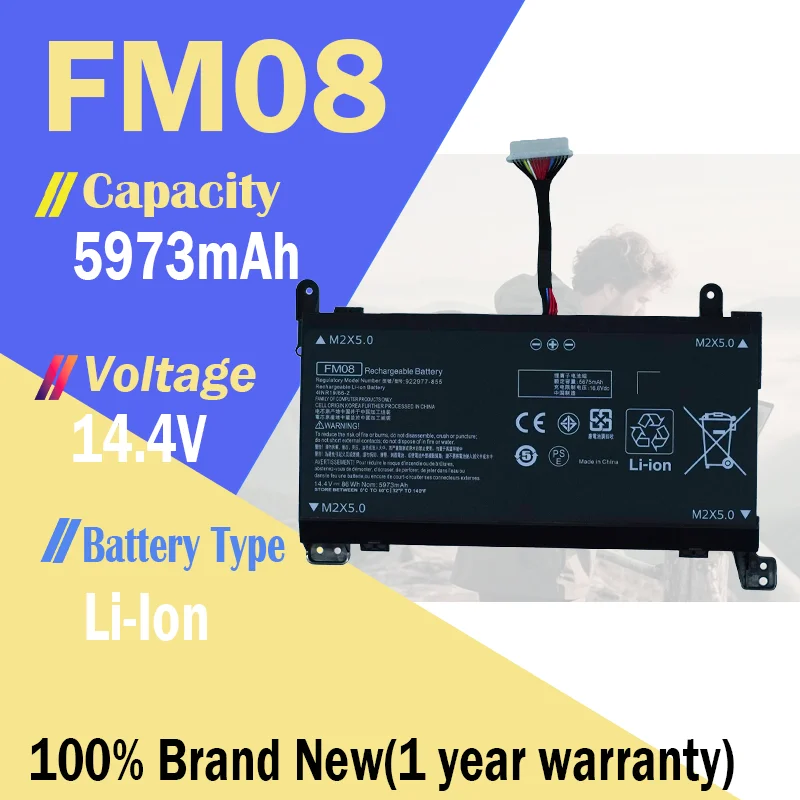 FM08 batería del ordenador portátil para HP OMEN 17-an013TX 17-an014TX 17-an070TX 17-an034TX HQ-TRE TPN-Q195 HSTNN-LB8B HSTNN-LB8A