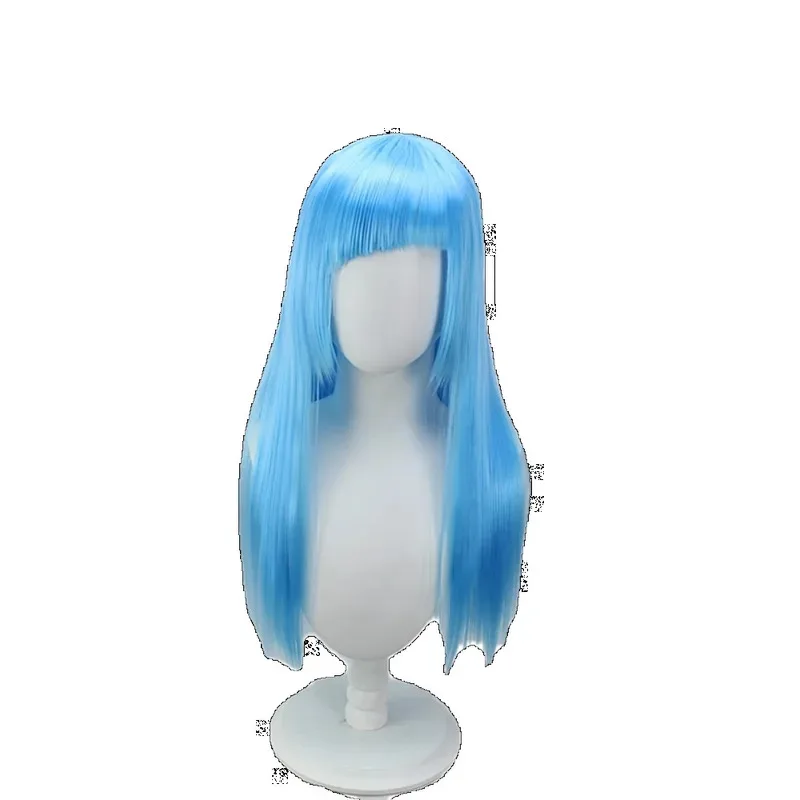 Jujutsu Kaisen 미와 카스미 가발 블루 롱 스트레이트 코스프레 헤어 jk;6