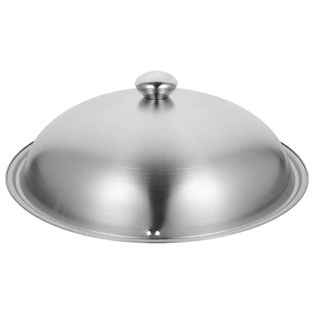 

Stainless Steel Pot Lid 32cm Sandblasted Anti-hot Handle Kitchen Supplies Pan Cover for Stockpot Wok Steamer Practical