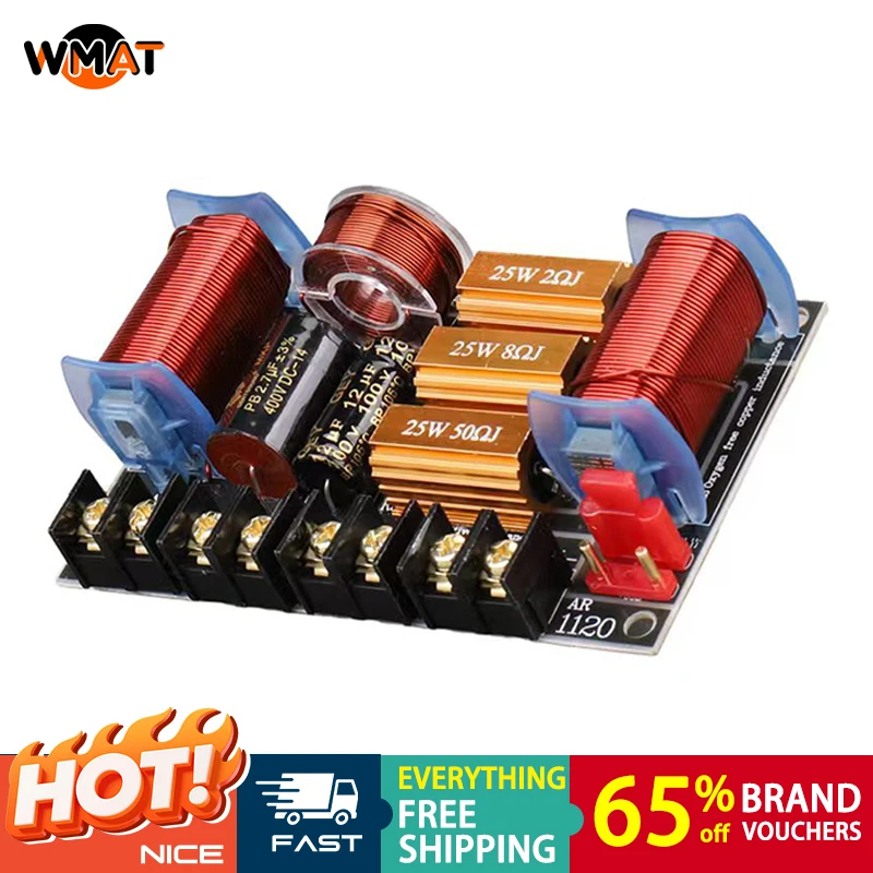 

110/1120 High-End HiFi Bookshelf Speaker, Crossover Network, Bass Treble, Home Use, AudioTweeter, One High, Two Low, One, Low