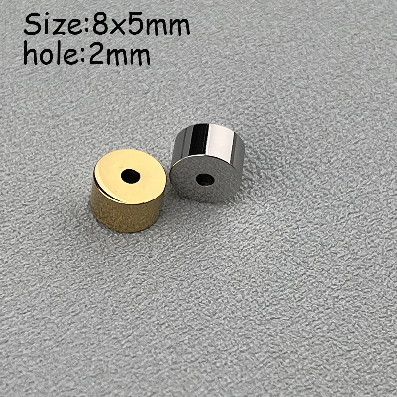 MaiLun 20 Stück umweltfreundliche Edelstahlperlen, lasergravierte Logo-Perlen, Kreisperlen, Logo-Abstandshalter, handgefertigtes Armband-Zubehör – Detail 4