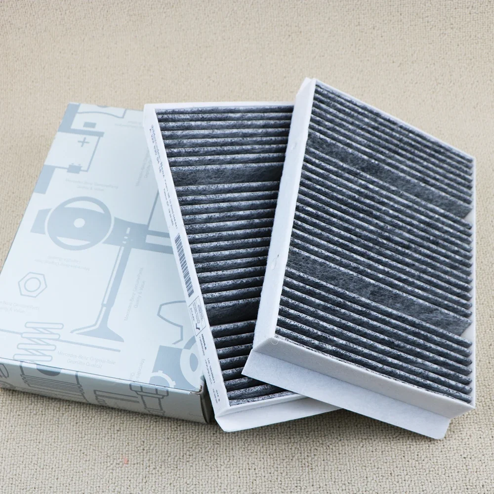 A2228300418 2Pcs Carbon Cabin Air Filter For Benz W222 V222 X222 AMG S63 S300 S320 S350 S400 S450 S500 S550 S560 S63 2228300418