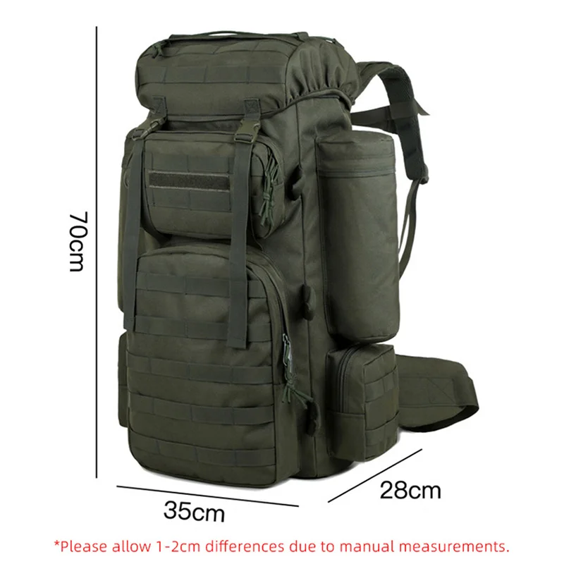 Multifuncional Tactical Shoulder Bag para Homens, Molle Bagagem Mochilas, Escalada, Camping, Montanhismo, Viagem, Caminhadas, Grande