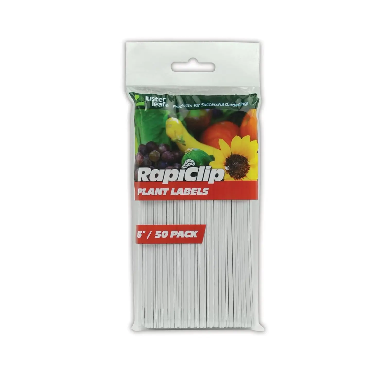 Paquete de 50 Etiquetas Blancas para Plantas de Jardín de 6 Pulgadas, Escribibles con Cualquier Marcador, Plástico Duradero, Fáciles de Leer