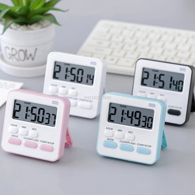 Digital Display With Flashing Light Timer Kitchen Sport Study Game With Magnetic Countdown Alarm Clock Countdown Stopwatch