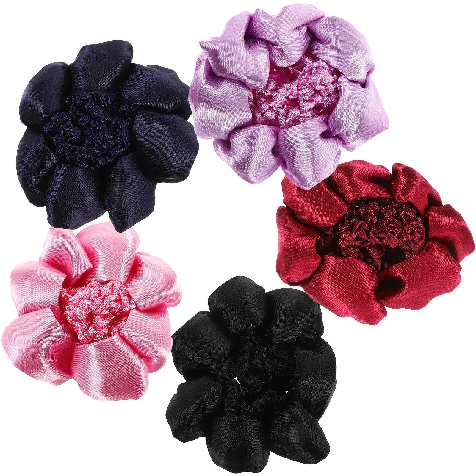 

Набор из 5 эластичных сеток для волос из премиального материала, для создания пучка, для танцев, работы, выступлений, элегантный аксессуар для волос, снуд