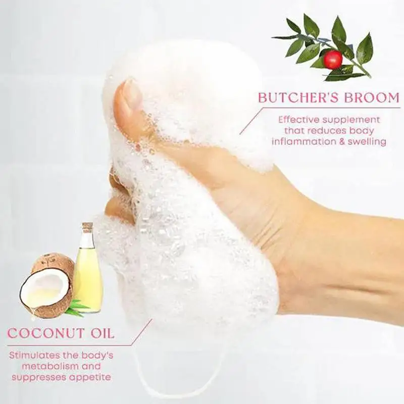 Esponja EXFOLIANTE SUAVE Loofah, esponja corporal para aromaterapia, removedor de piel muerta, esponja corporal para ducha, accesorios de baño