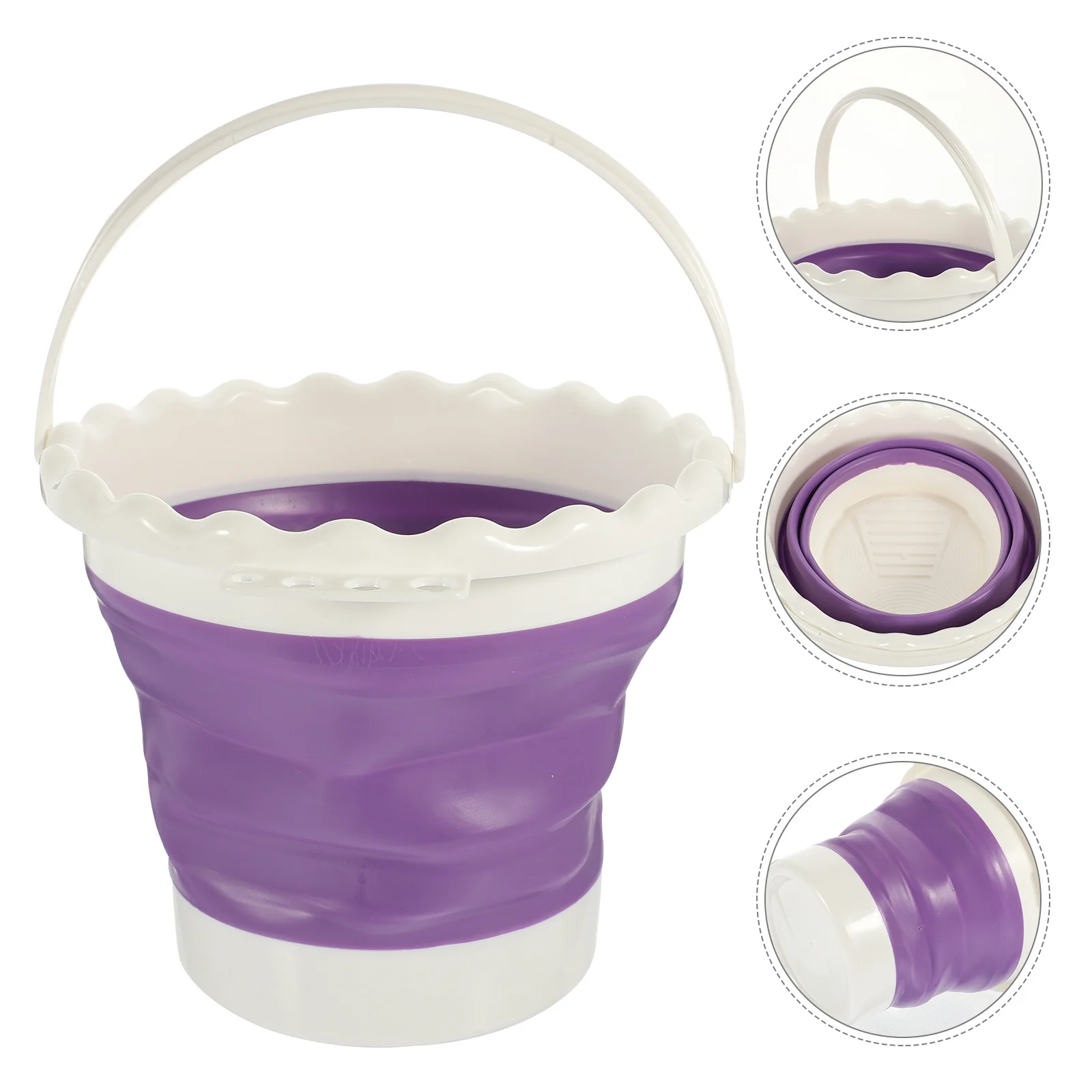 

Creative Paint Brush Washer Collapsible Bucket Portable Handle for Watercolor Gouache Pigment Art Class Outdoors Trips