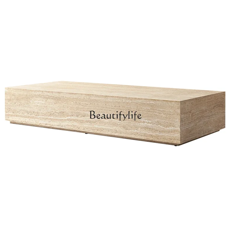 

FG44Minimalist Coffee Table Silent Style Cave Stone Rectangular Household Minimalist Italian Style Light Luxury