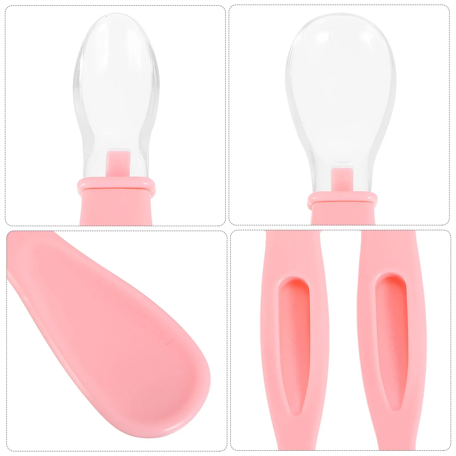 

2Pcs Cute Baby Spoons Set Essential Silicone Feeding Spoons Wear Resistant Compact Design Ideal for Kids Mealtime Use