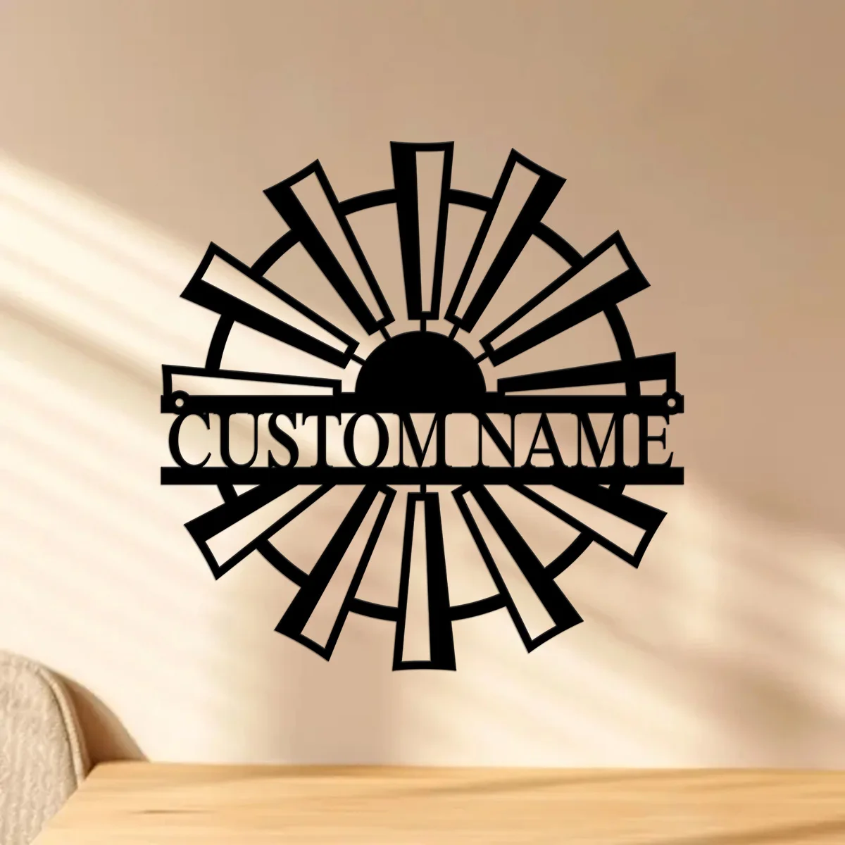

Custom Personalized Windmill Metal Wall Art Windmill Wall Decor Family Established Sign Family Name Sign Windmill Decor