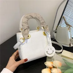 Square handbags for women Stone pattern Totes Bag Fashion ribbon Women's bag exquisite female crossbody bag for women messenger