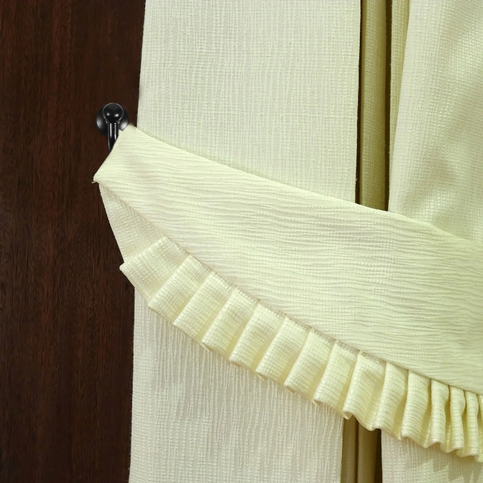 

2Pcs Wall Hooks Zinc Alloy Curtain Tiebacks Decorative Holdbacks for Window Draperies Coat Rack Household U Hooks