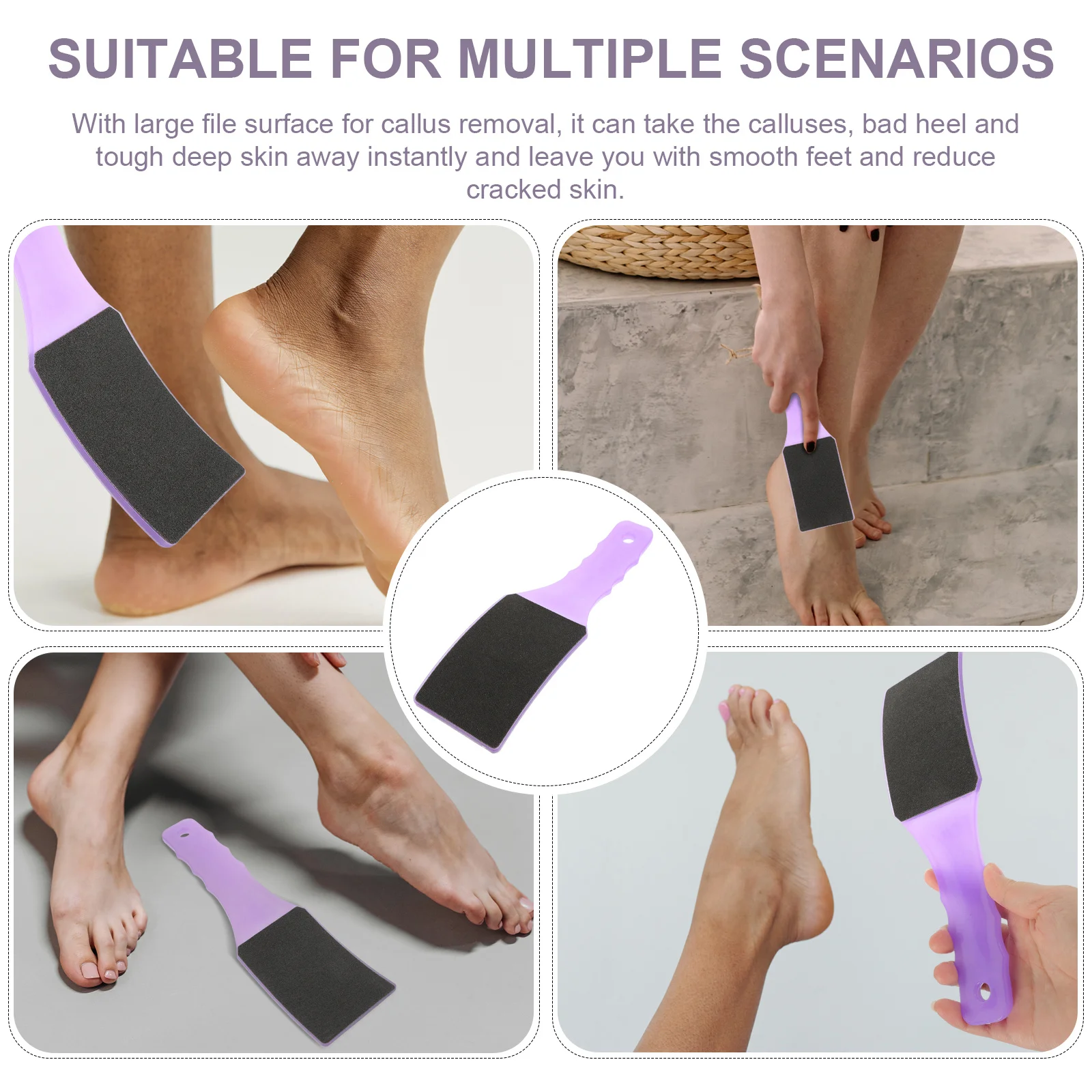 أداة تنظيف الباديكير على الوجهين لإزالة مسامير القدم وتقشير الجلد الميت وعرموش القدم الناعمة للعناية بالأظافر
