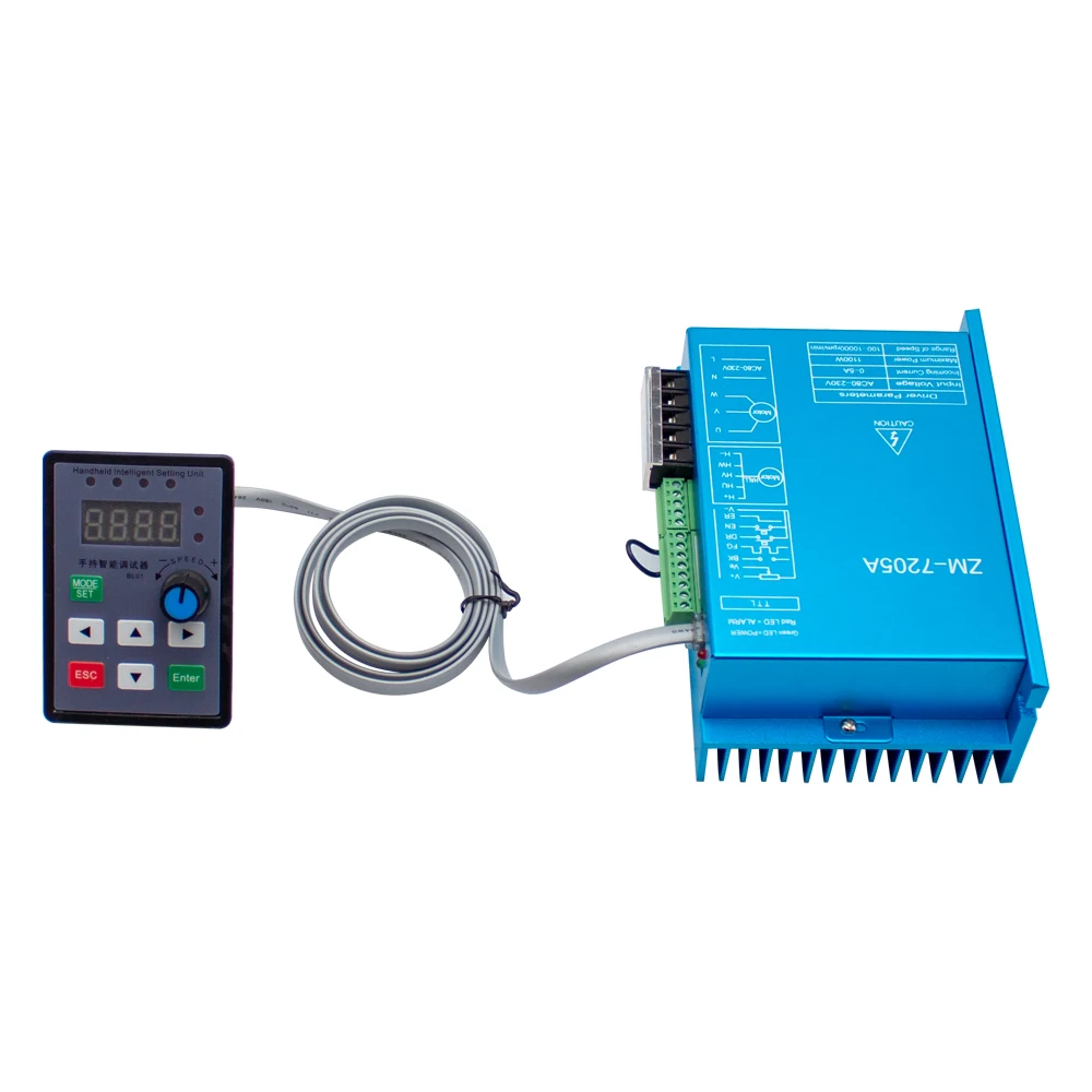 310V High Voltage High Power DC Brushless Motor Driver 220V AC Max. 5A 1100W BLDC With Handheld Intelligent Setting Unit ZM-7205