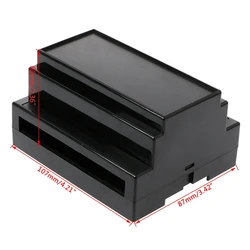 107*87*59mm Black/White Plastic Din Junction Box Electronic Equipment