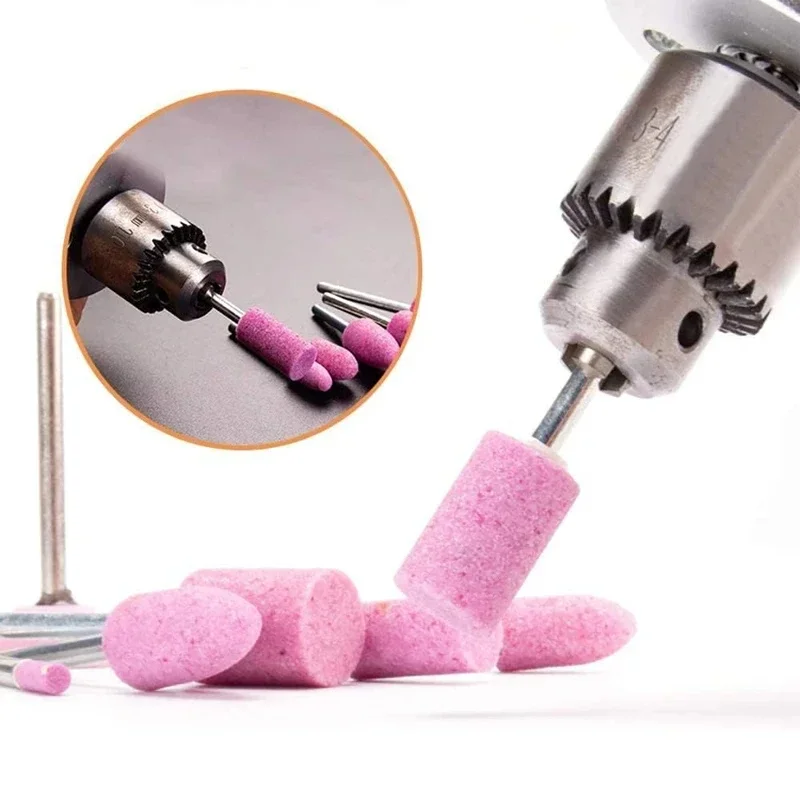 10pcs 3mm Shank Abrasive Mounted Head Pollishing Head Wheel For Dremel Rotary Tools Electric Grinding Stone Wheel Accessories