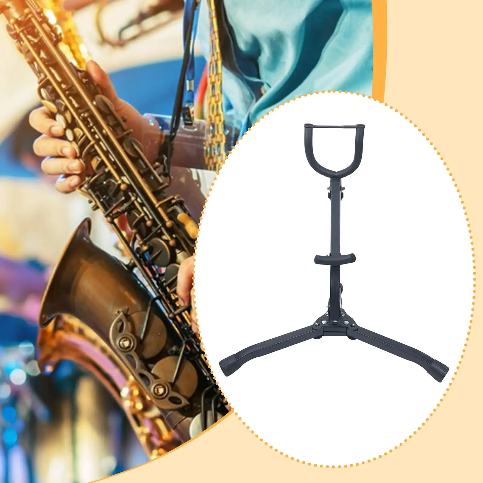 Saxophone Stand Portable Anti Slip Easy to Carry Professional Wind Instrument Accessory Versatile Foldable Saxophone Holder