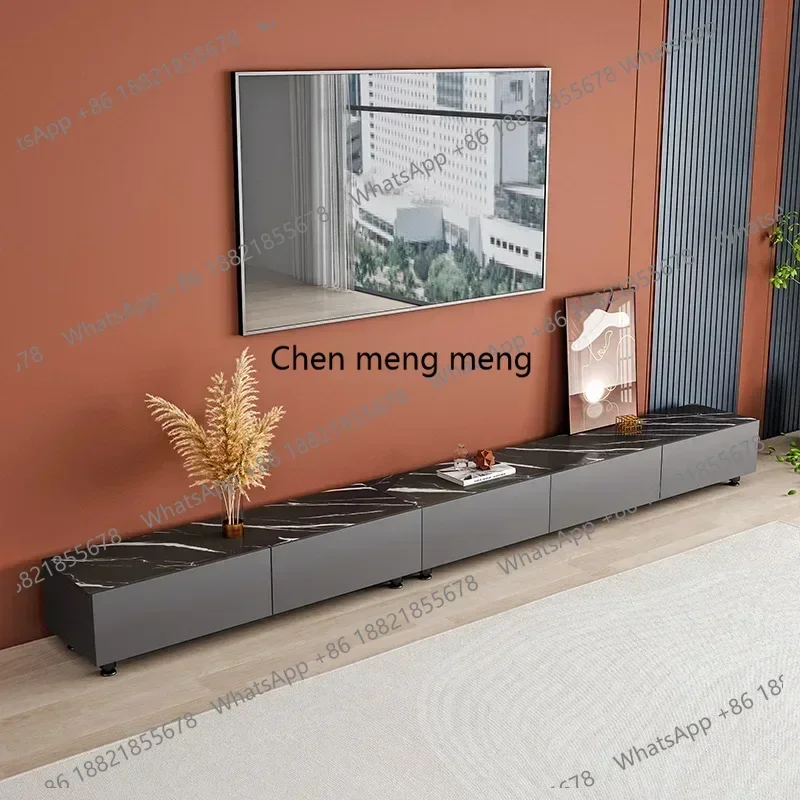

RR Minimalist TV Consoles Cabinet Black Low Desk Luxury Organizer Fashion TV Stand Living Room Modern Meuble Tele Unique Furnitu