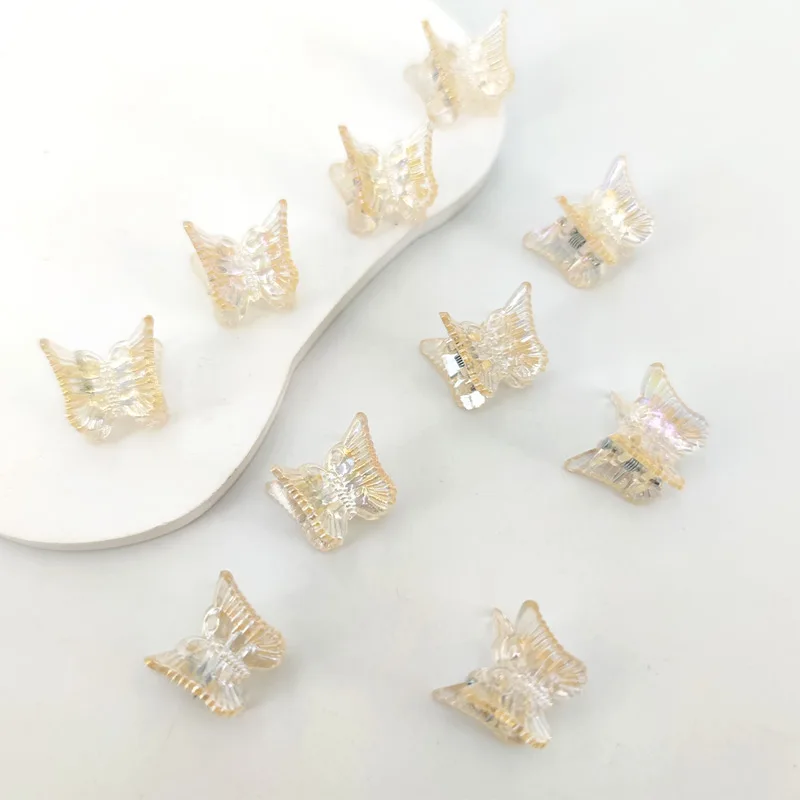 10 stücke Ins Mini Schmetterling Haar Klaue Clips Bunte Trendy Nette Kleine Clips Mehrfarbige Mädchen Haar Clips Haarnadel Haar Zubehör – Detail 7