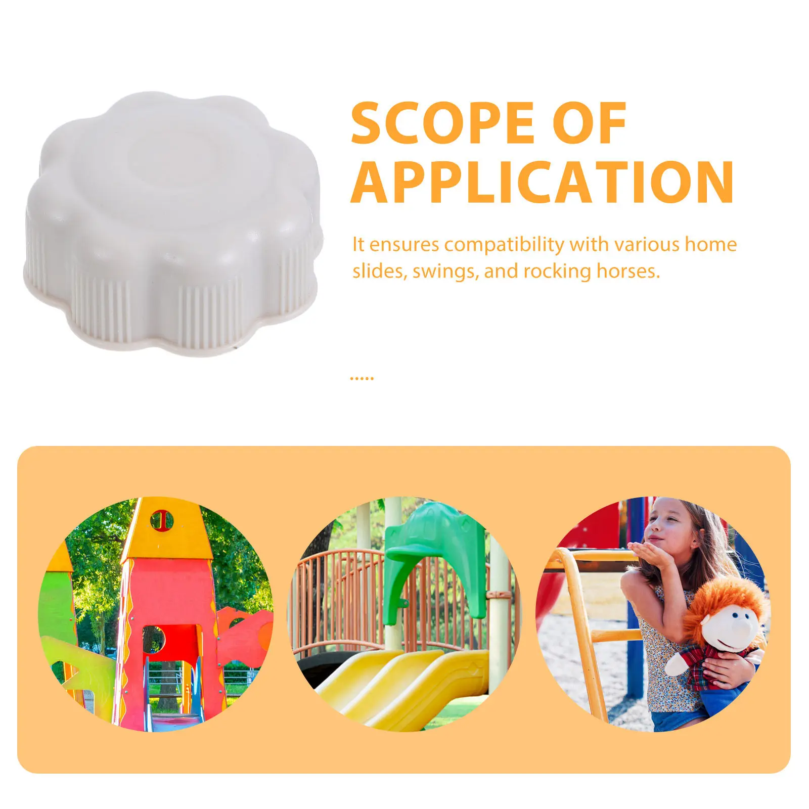 2Pcs Kids Slide Screw Caps Plastic Replacement Covers Indoor Toddler Slide Accessories Secure Fastener Nut Connectors 2.7cm