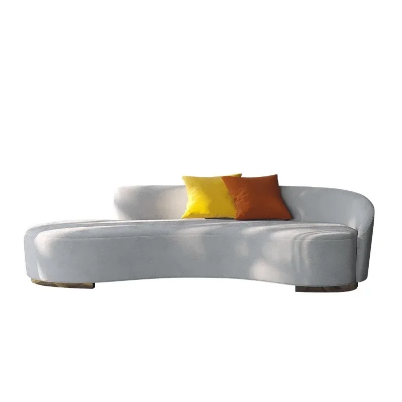 

Curved special-shaped sofa, office reception, beauty salon, clothing store, lounge area, hotel lobby sales office negotiation