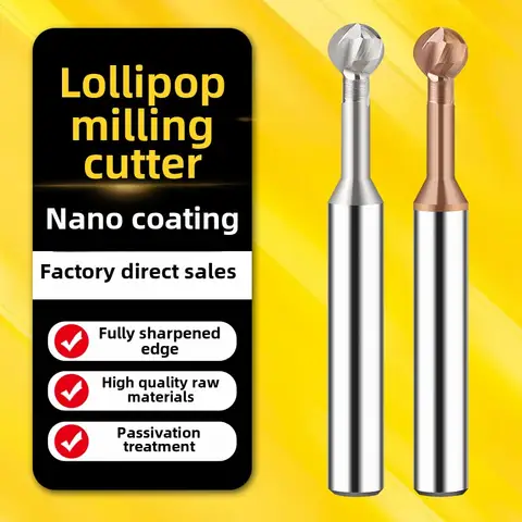 볼 T자형 아치 밀링 커터 롤리팝 엔드 밀링 커터 솔리드 카바이드 3d Cnc 커터 R0.5-R10 강철 및 알루미늄용