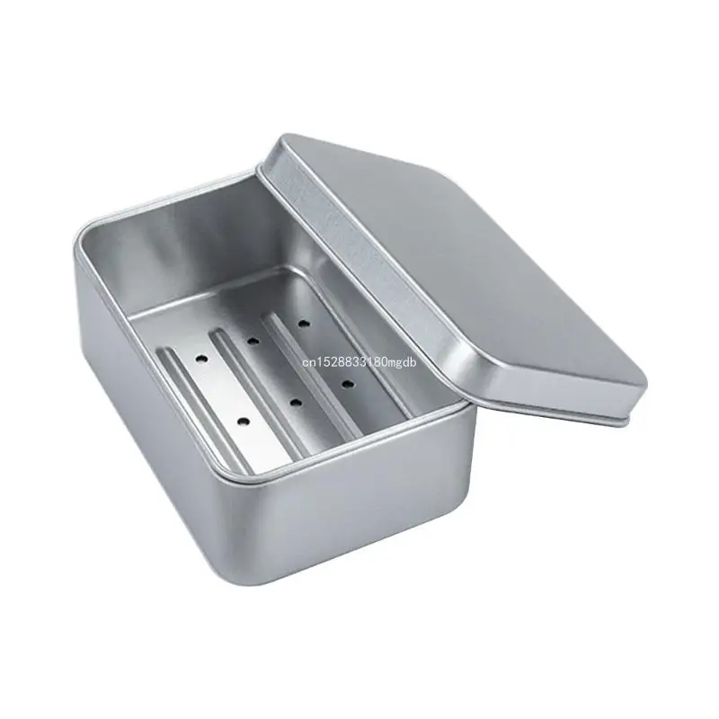 Convenient Soap Box Aluminum Travel Soap Tray for Backpacking and Hiking Dropship