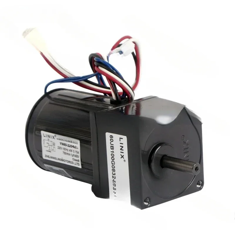 4W 60mm AC Gearhead Motor YN60-220-4C-8/Single Phase Condenser Reversible Motor For Deradation Of Wet Kitchen Waste