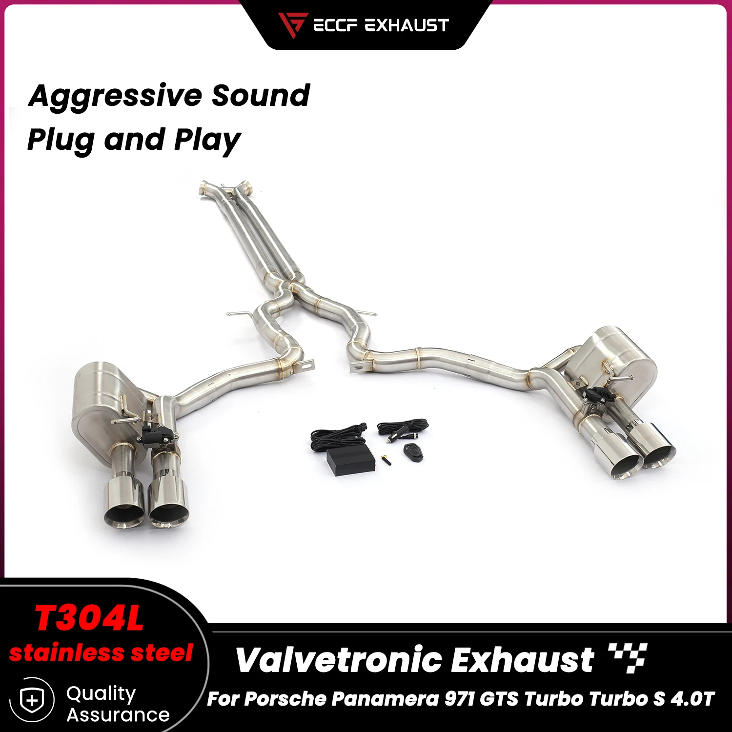 

Спортивная выхлопная система Valvetronic Catback для Porsche Panamera 971 GTS Turbo Turbo S 4.0T с агрессивным звуком выхлопа