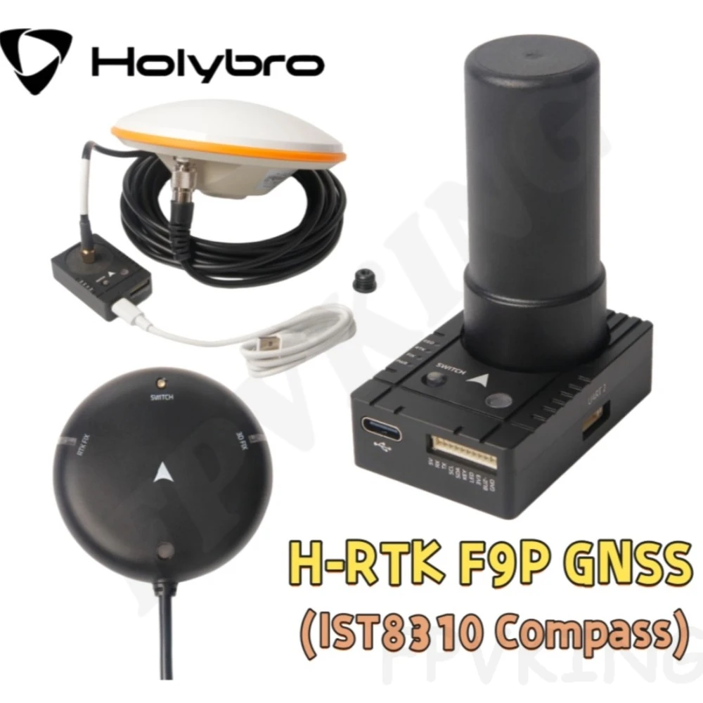 

Holybro H-RTK F9P GNSS Rover Lite/2nd/Helical/Base RTK GPS Module High Precision Positioning for Pixhawk