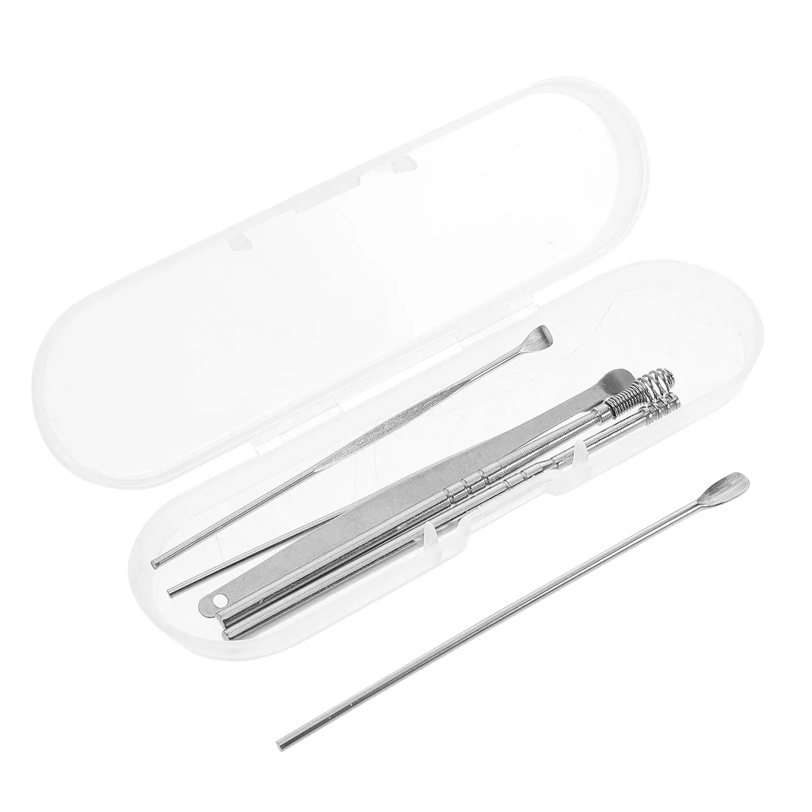 

6Pcs Earwax Removal Kit Spiral Stainless Steel Ear Curette Tool Set Family Use Ear Cleaning Kit Efficient Deep Wax Remover