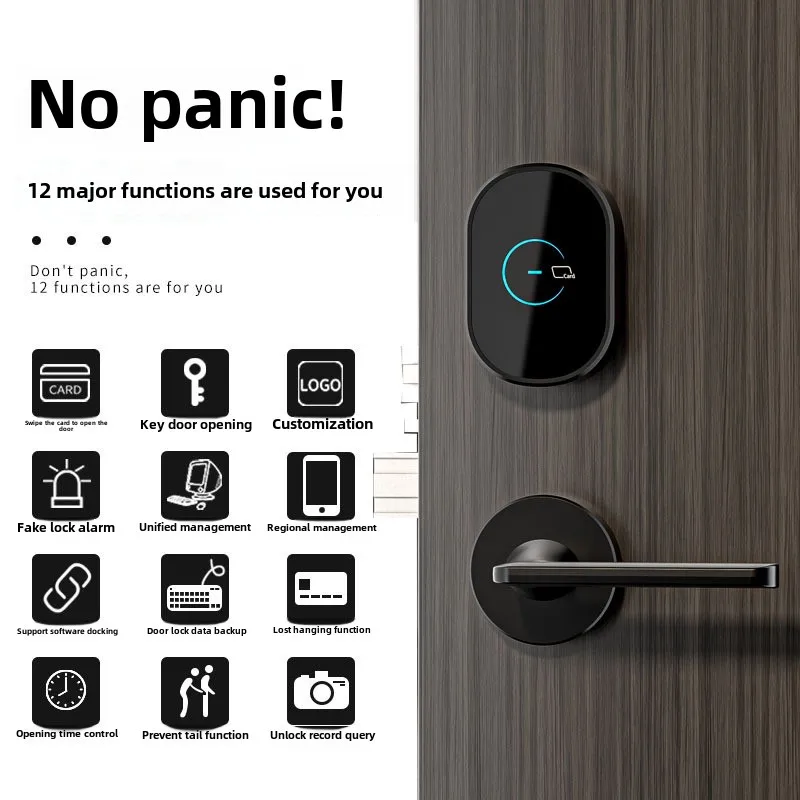 Hotel Split Lock Apartment Wooden Door Split Card Lock Apartment APP Password  Hotel Smart Lock
