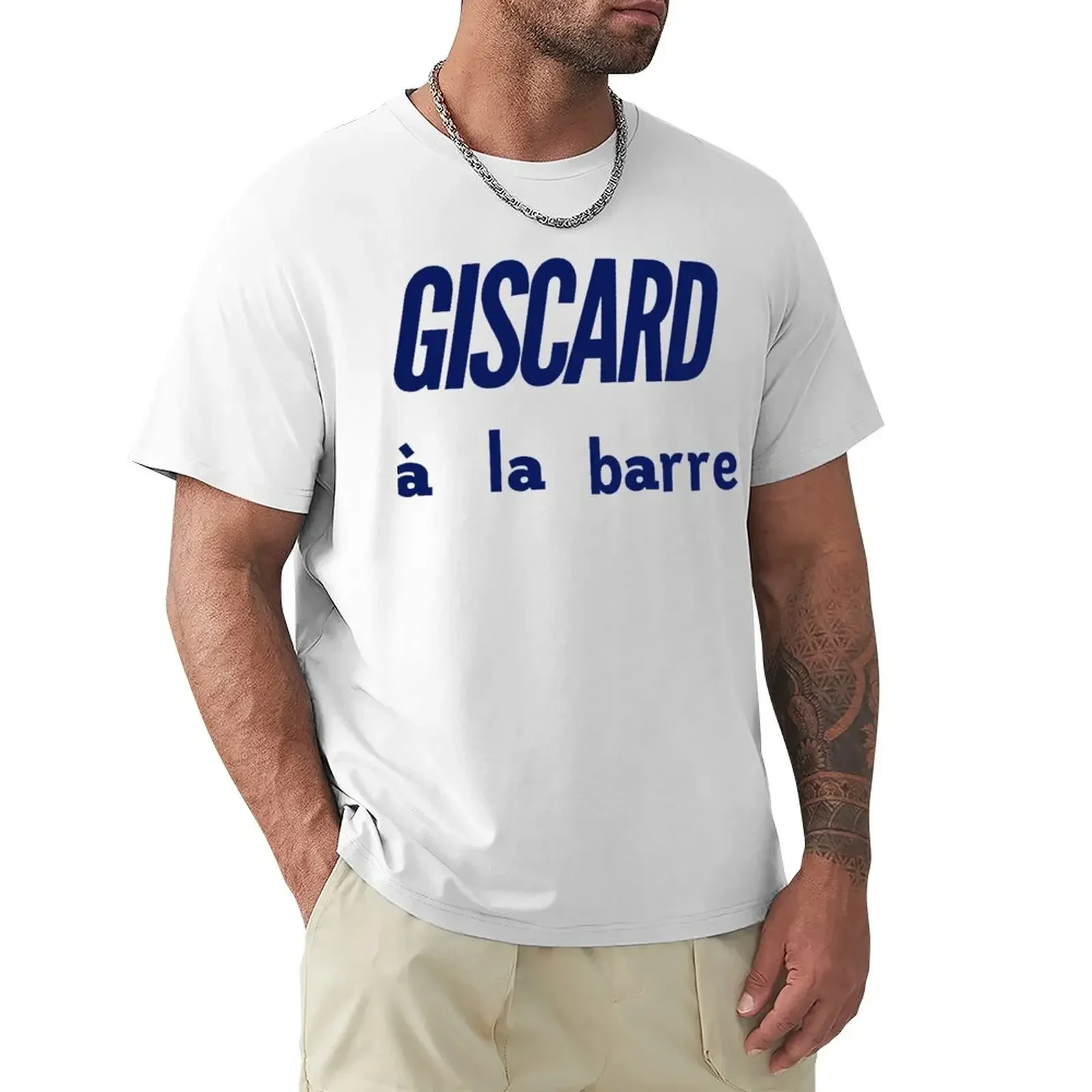 Graphics Plus Sizes Mens Graphic T-shirts Hip Hop Giscard À La Barre T-Shirt Oversized Men Clothing Harajuku Summer Funny Style