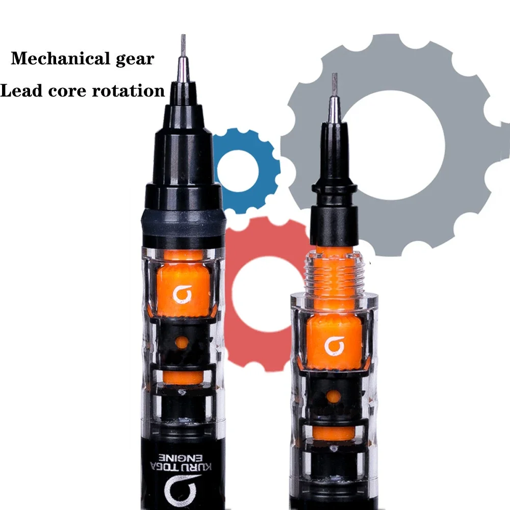 UNI كورو توغا قلم رصاص ميكانيكي M5-452 قلم رسم 0.5 مللي متر مركز منخفض الجاذبية دوران تلقائي اللوازم المدرسية القرطاسية #2