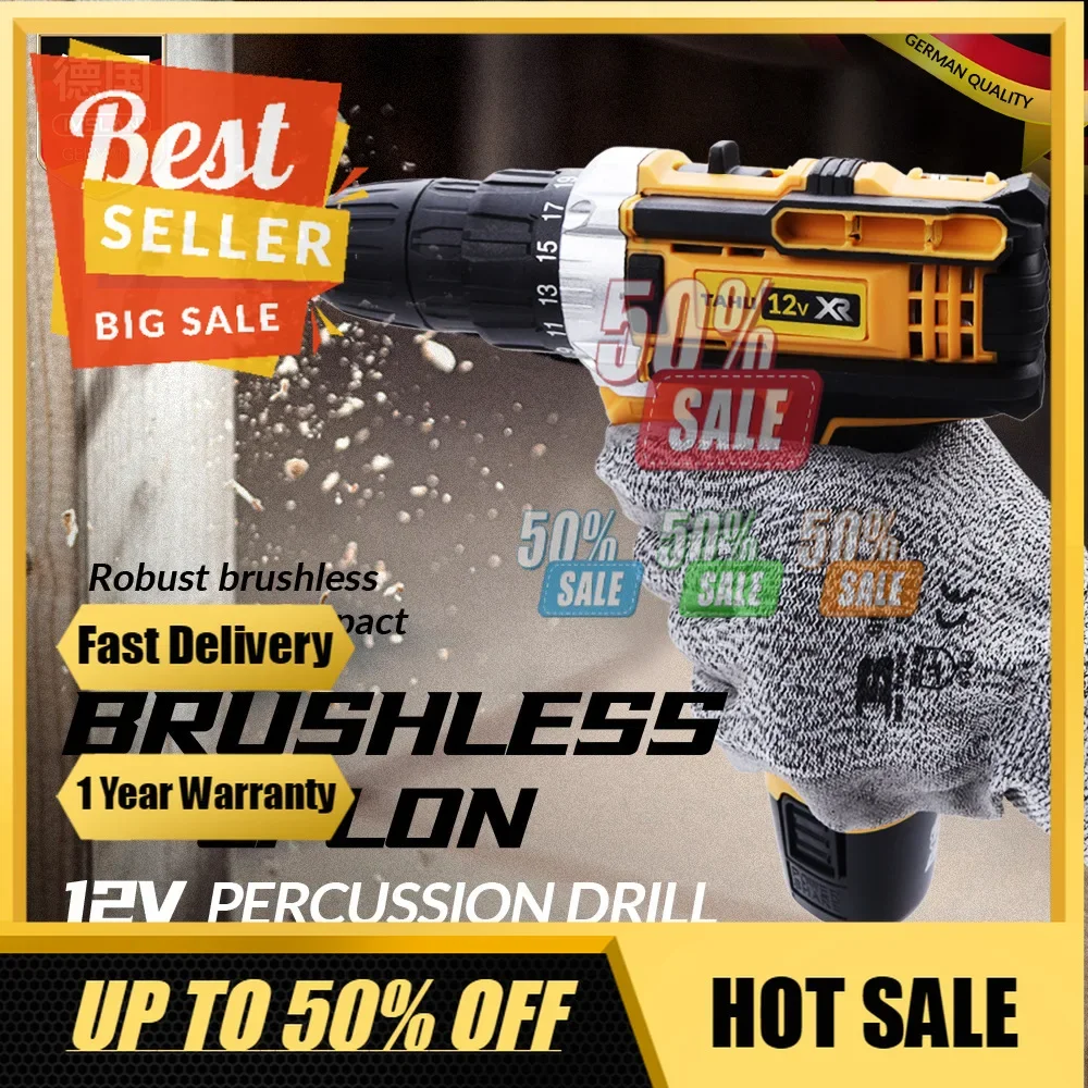 

【Fast Delivery】Handheld Drill To Impact Drill 12V Household Multifunctional Lithium Battery Rechargeable Pistol Drill Electric S